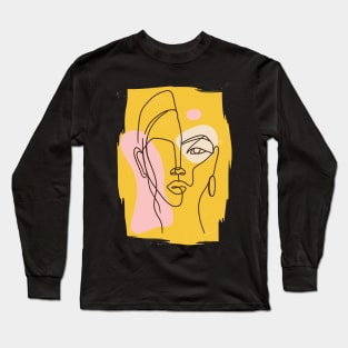 Abstract Face Long Sleeve T-Shirt